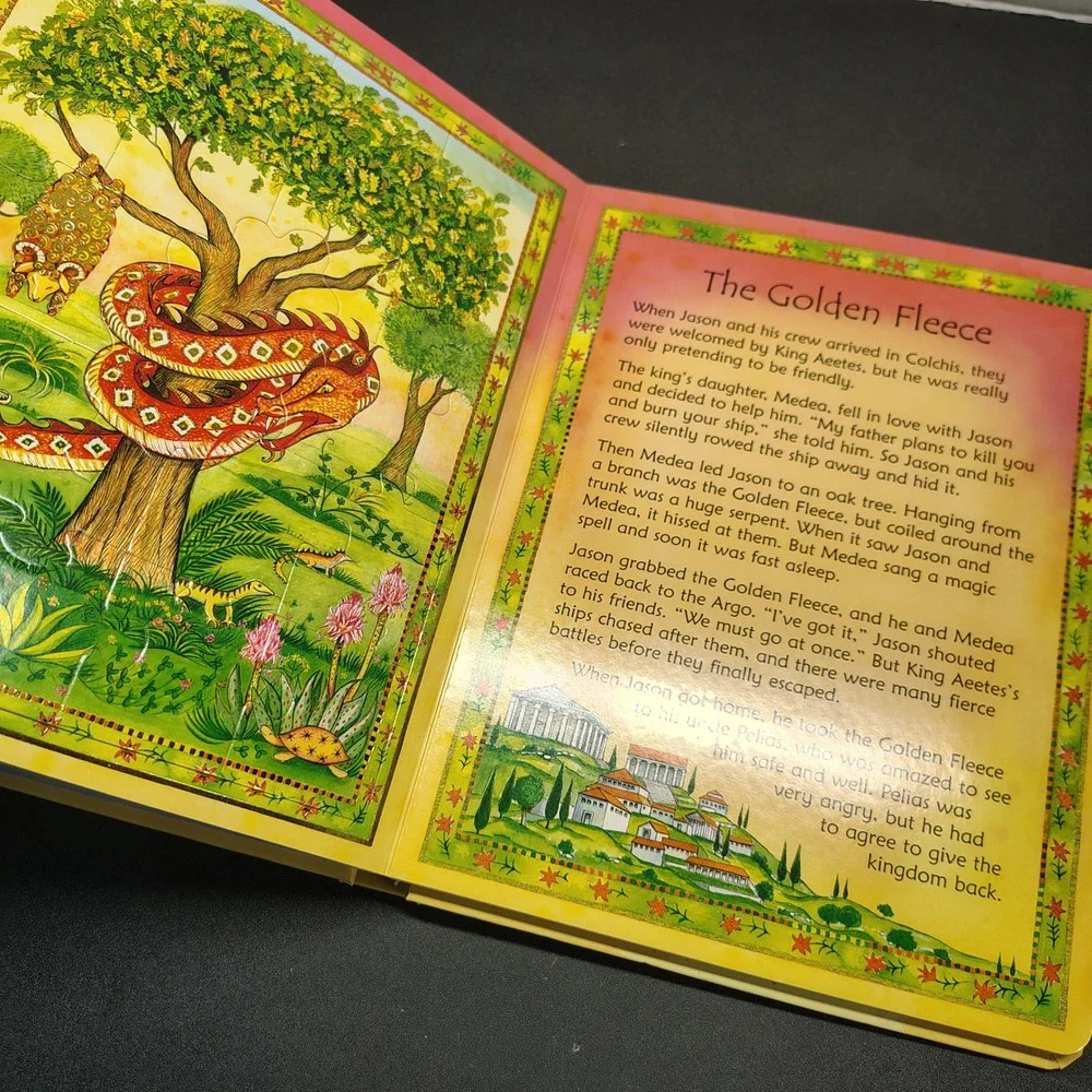 Usborne Greek Myths Jigsaw Book Kids (Hardcover Puzzle Stories)